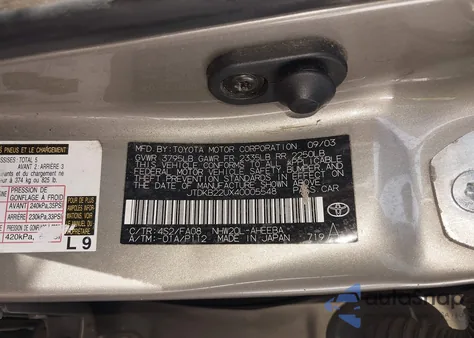 2004 Toyota Prius z USA, uszkodzony, nr VIN JTDKB22UX40005548